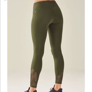 FABLETICS Olive Green Demi Lovato Mesh Leggings